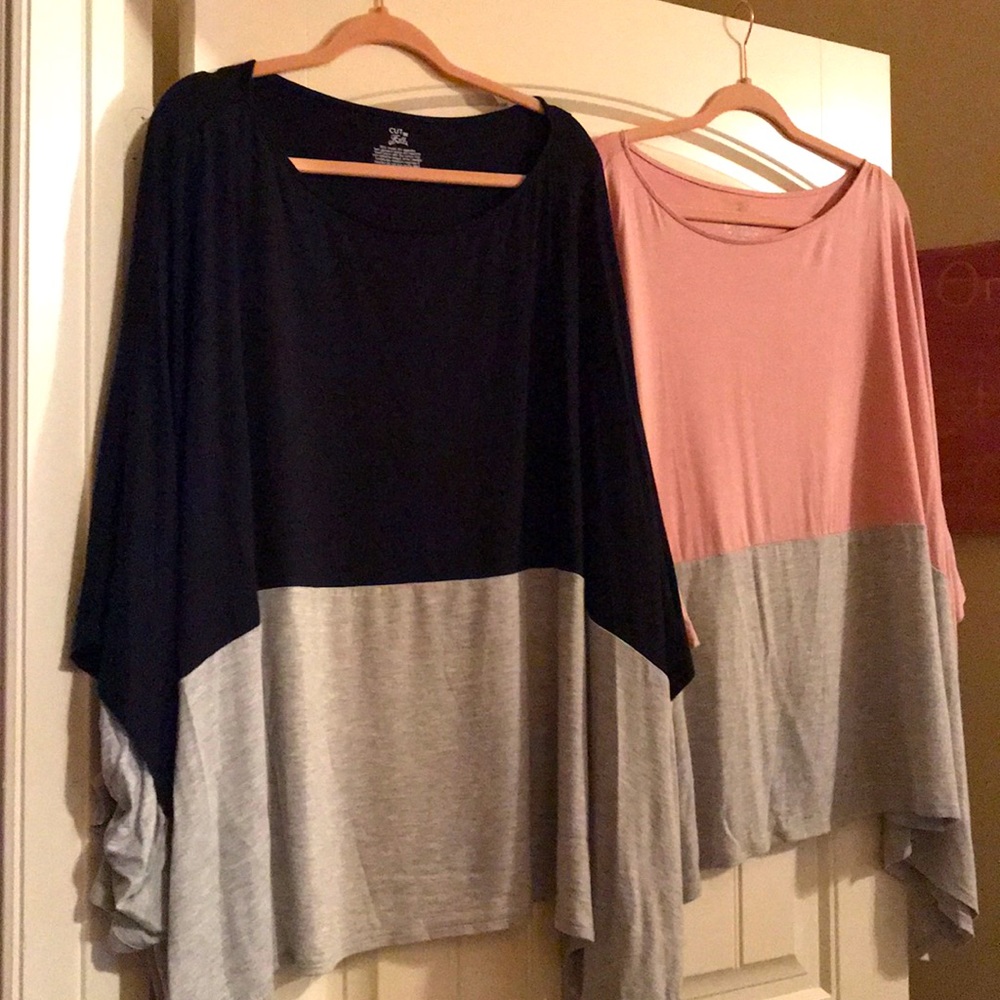 2 oversized Cut the Frills shirts